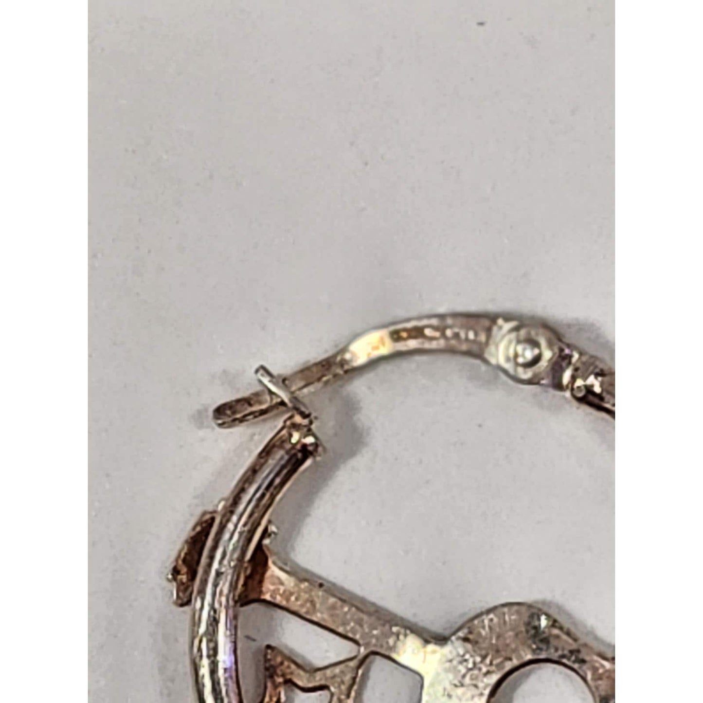 Disney Hannah Montana Guitar Star Hoop Earrings Silver Tone Y2K 2000s Jewelry