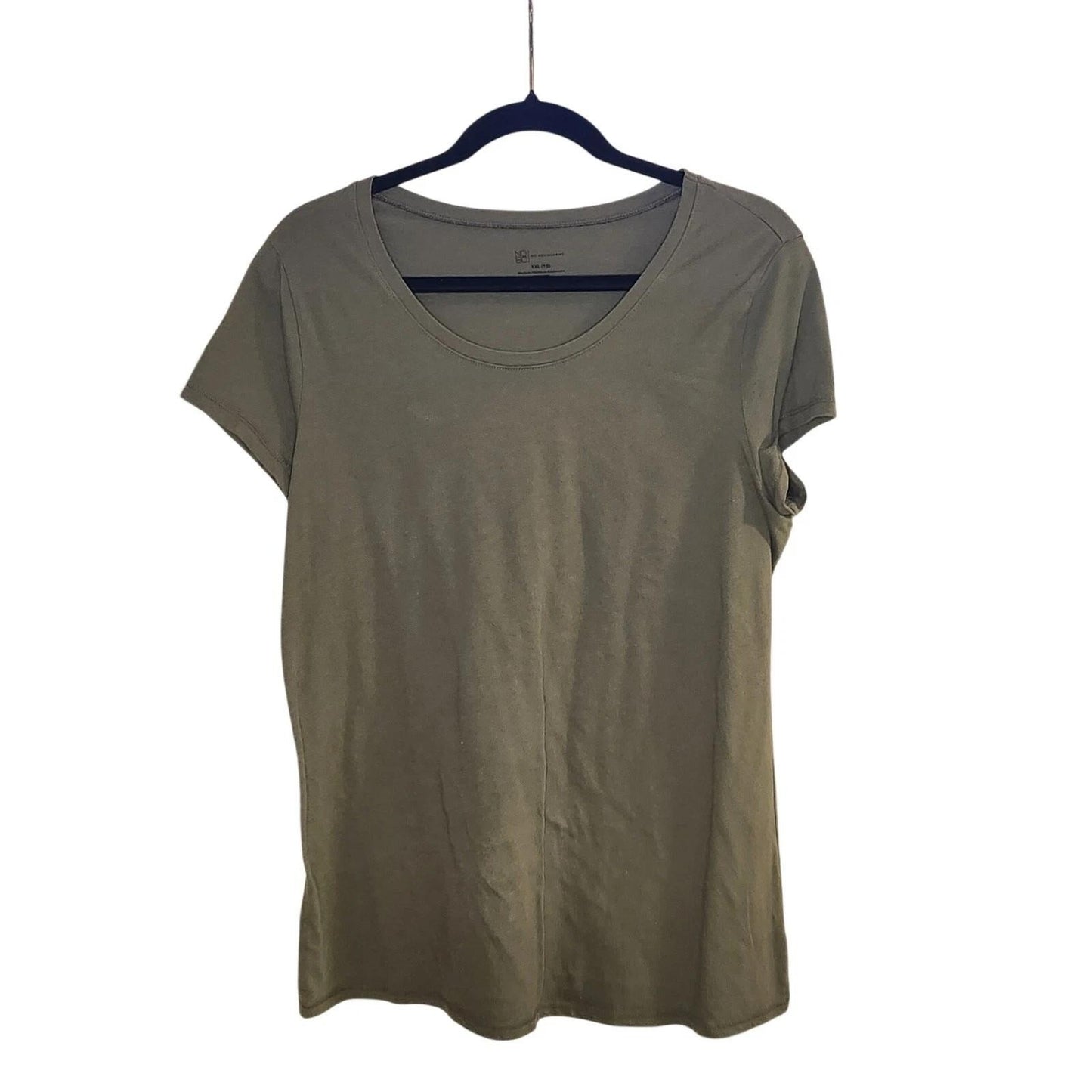 No Boundaries Womens XXL 19 Olive Green T-Shirt Short Sleeve Scoop Neck Top