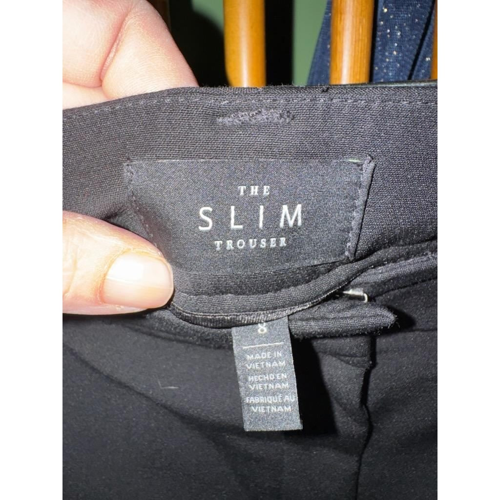 White House Black Market The Slim Trouser Black Dress Pants Womens Size 8