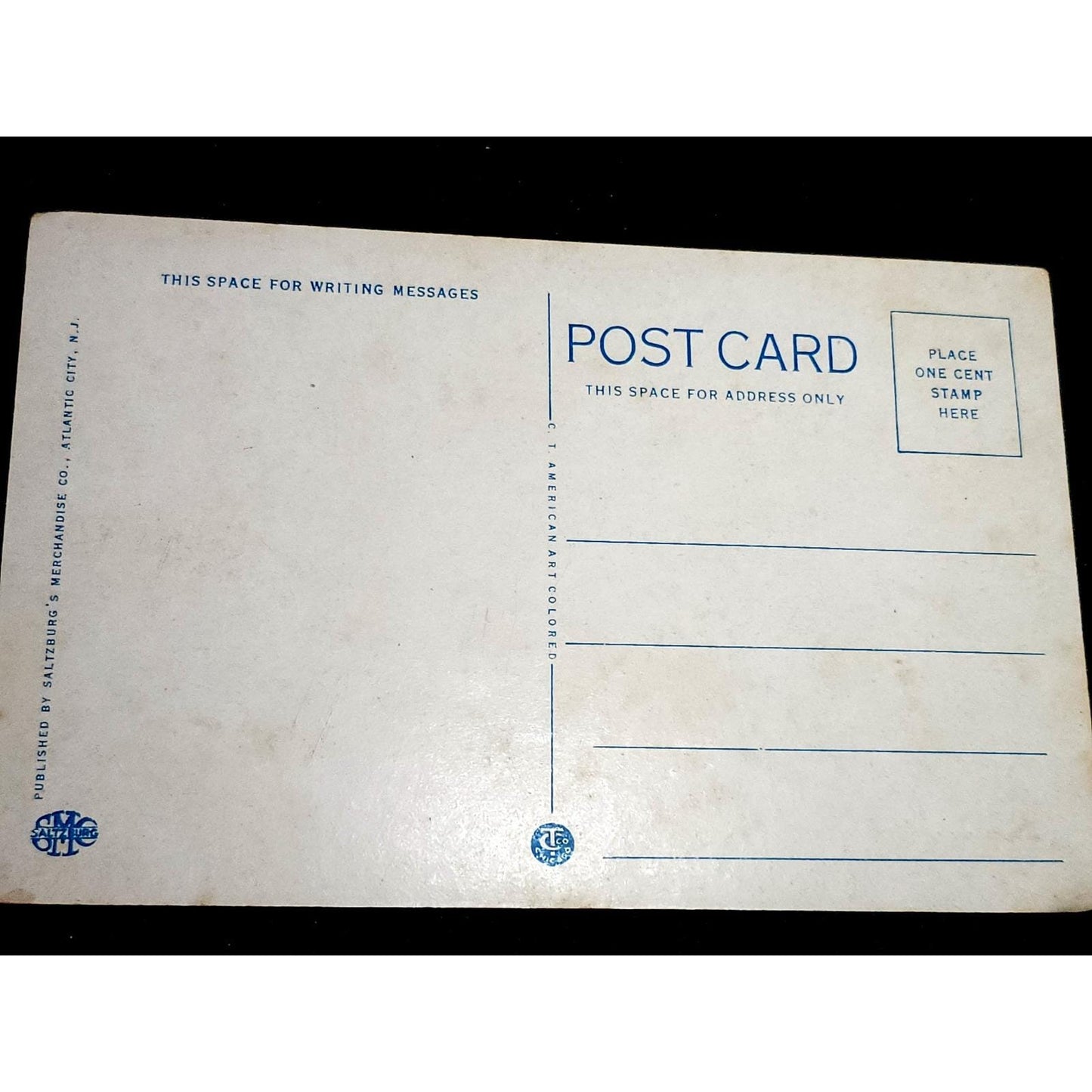 VTG Postcard Haddon Hall and Strand Hotel at Night Atlantic City New Jersey NJ