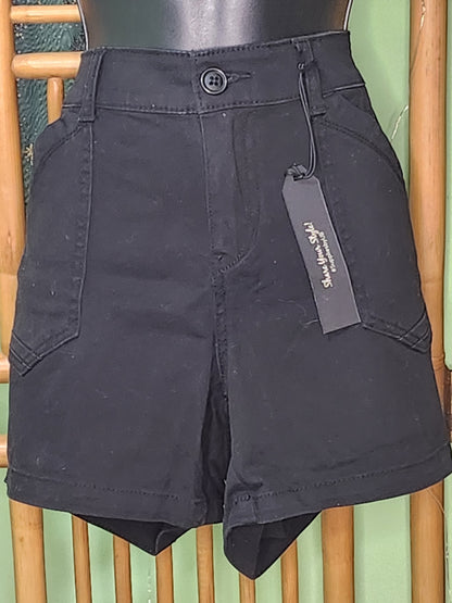 NWT Unionbay Black Denim Shorts Cutoff Raw Hem Distressed