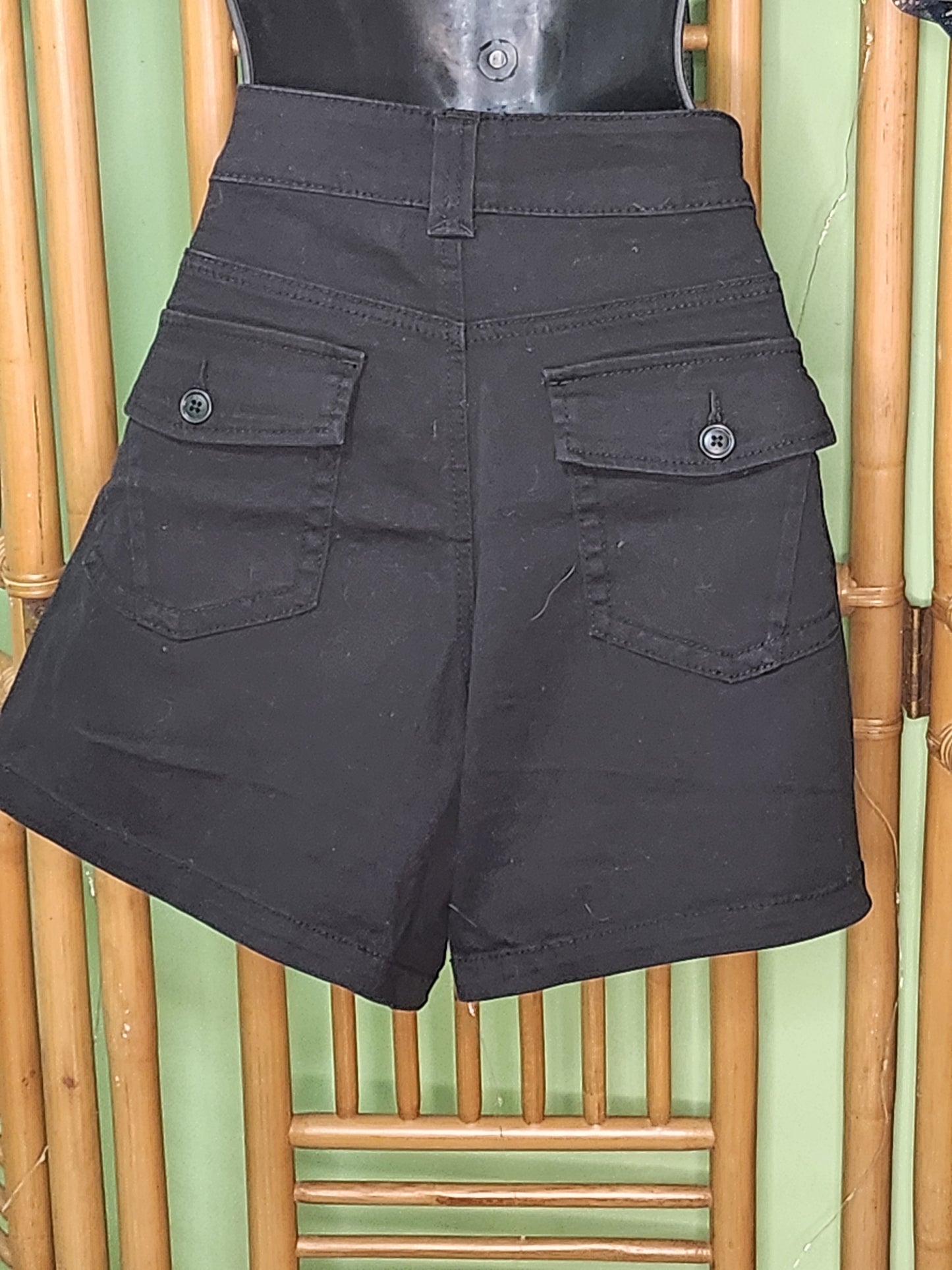 NWT Unionbay Black Denim Shorts Cutoff Raw Hem Distressed
