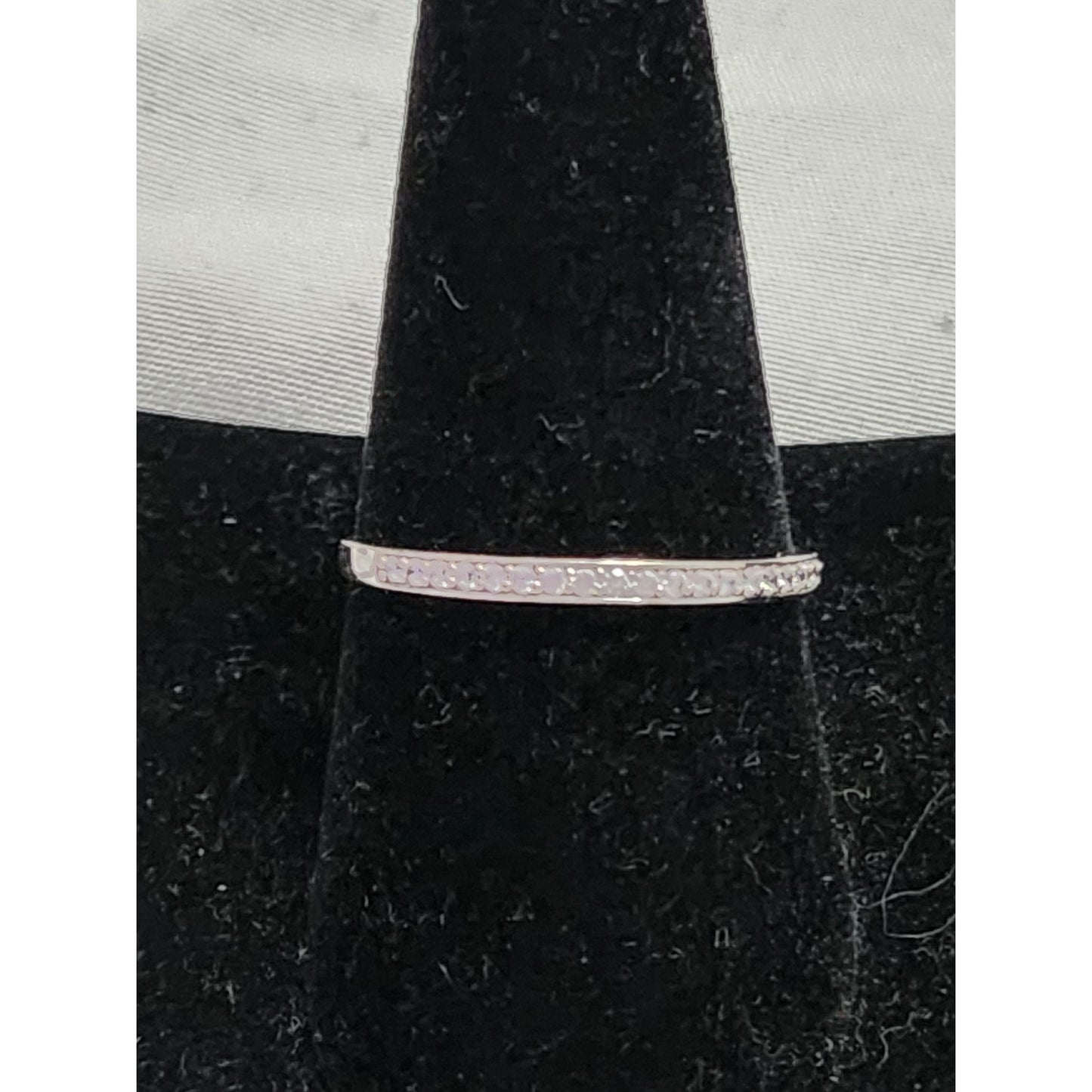Sterling Silver 925 Cubic Zirconia Eternity Band Stackable Ring Size 11.75