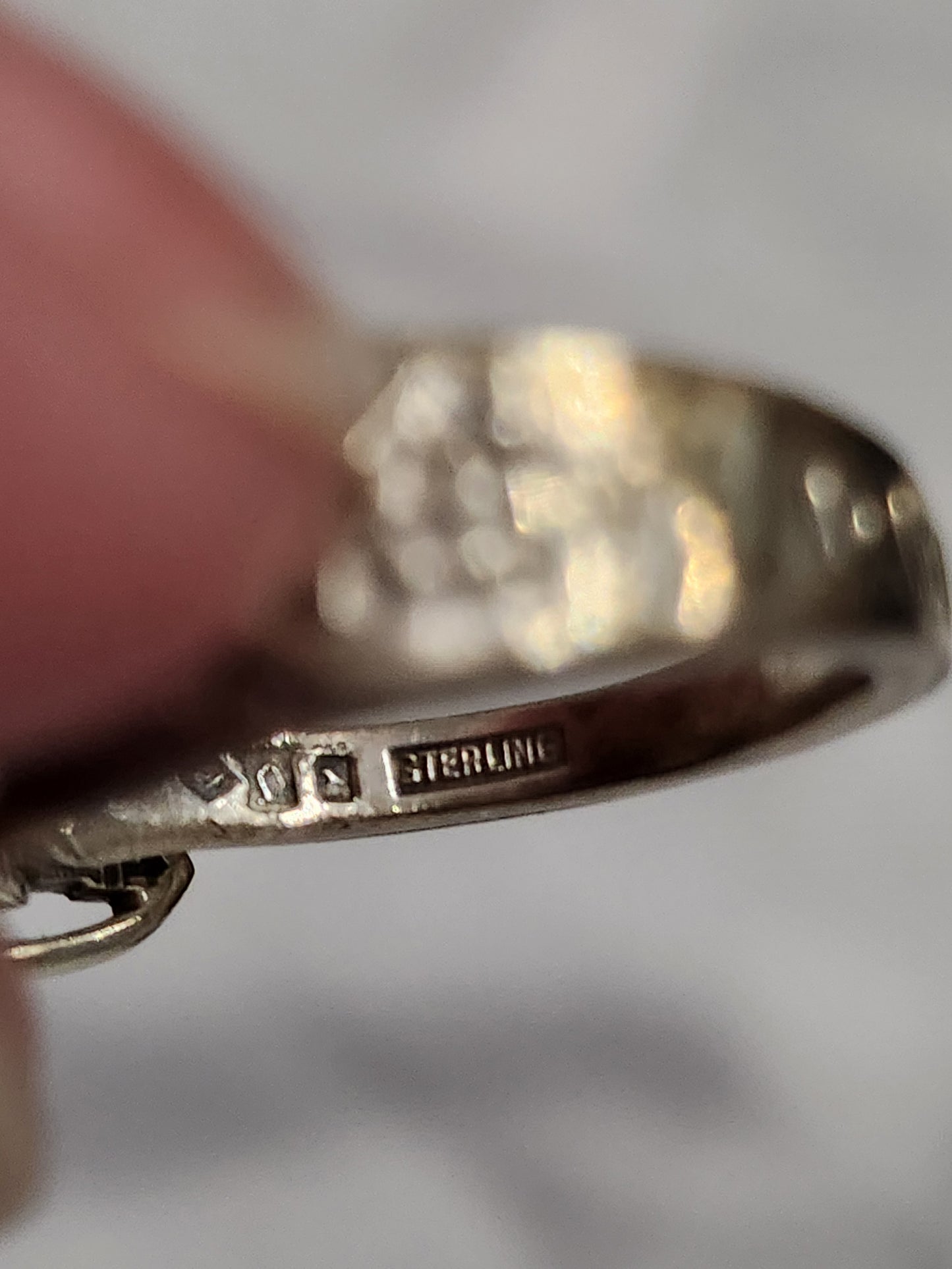Vintage Sterling Silver Lighthouse Souvenir Spoon Ring Hebrew Judaica Size 7.5