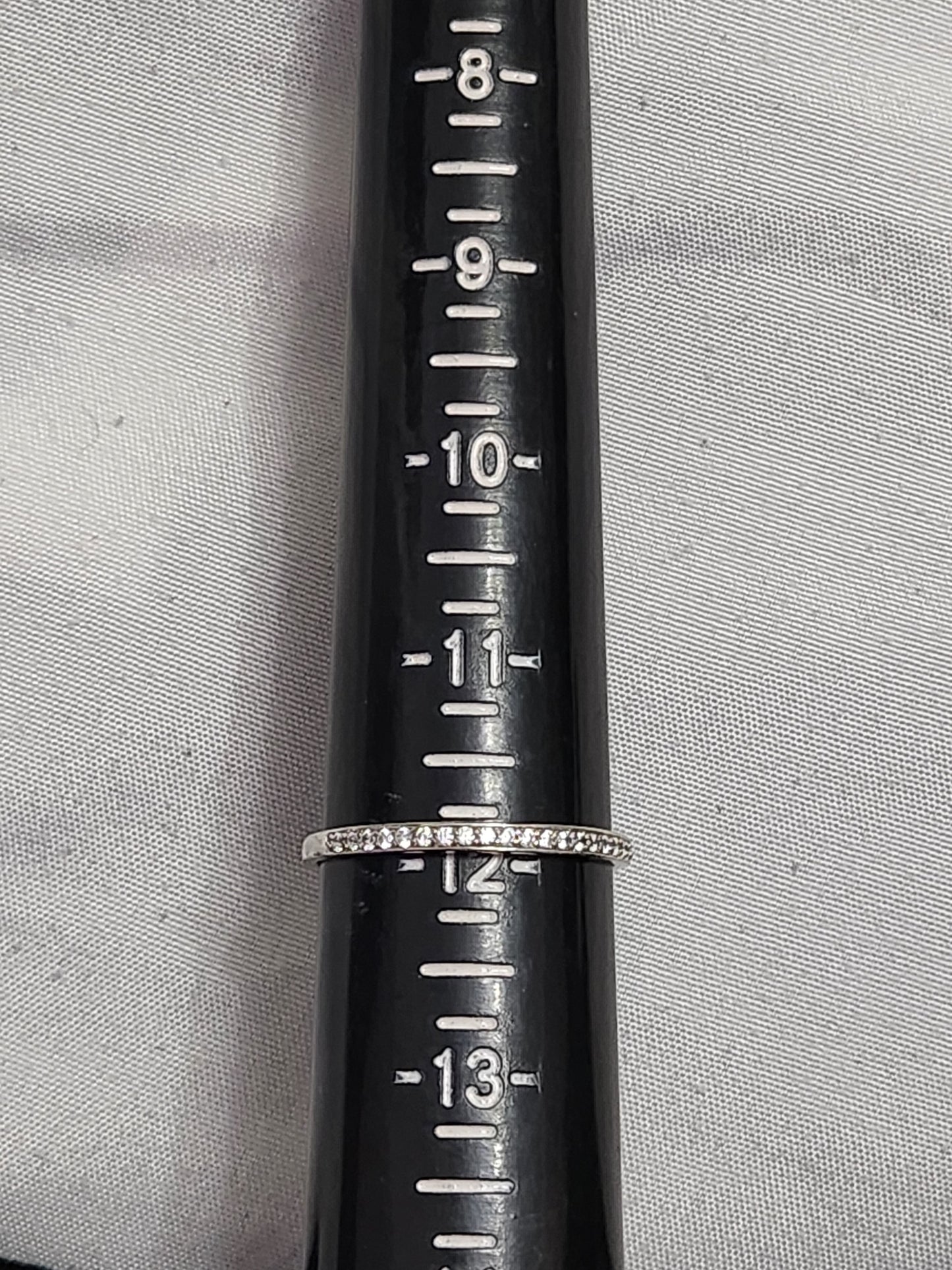 Sterling Silver 925 Cubic Zirconia Eternity Band Stackable Ring Size 11.75