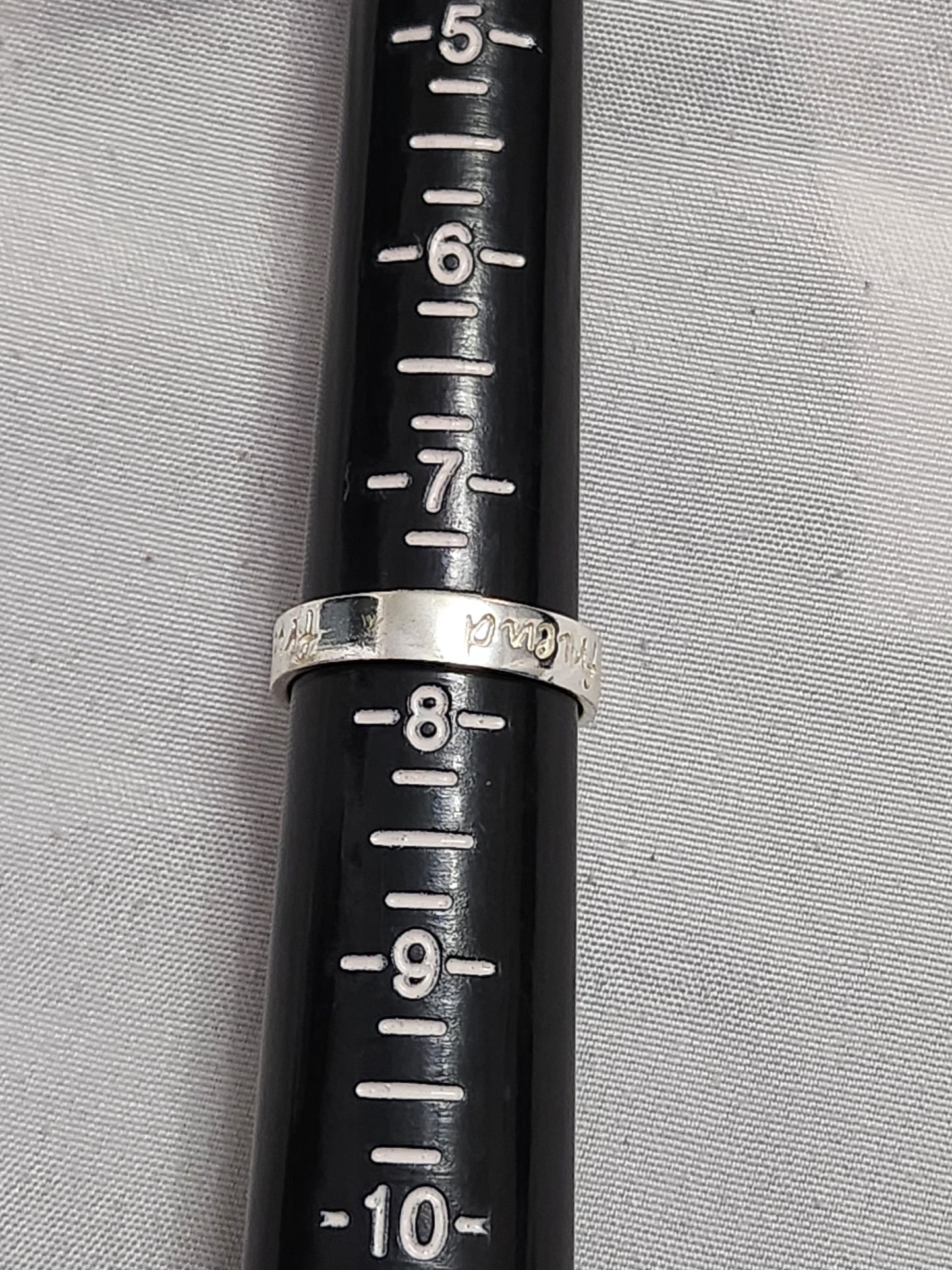 Sterling Silver Friend Script Band Ring 925 Thailand Size 7.75 Bestie Gift