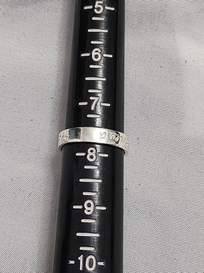 Sterling Silver Friend Script Band Ring 925 Thailand Size 7.75 Bestie Gift