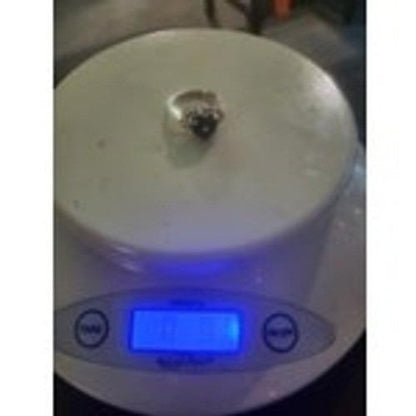 925 Sterling Silver Black Onyx Heart Ring Diamond Accent Goth Romantic Size 9