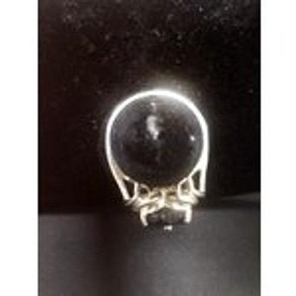 925 Sterling Silver Black Onyx Heart Ring Diamond Accent Goth Romantic Size 9