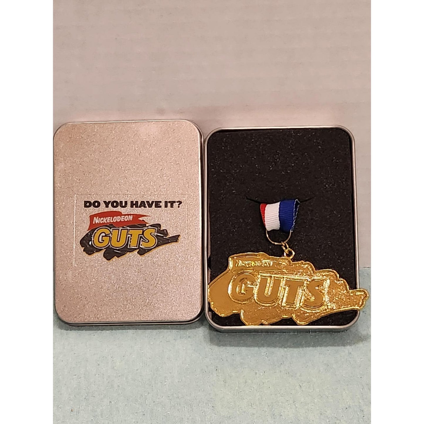 Nickelodeon GUTS Gold Medal Replica Nick Box Exclusive 90s Nostalgia with Tin
