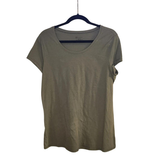 No Boundaries Womens XXL 19 Olive Green T-Shirt Short Sleeve Scoop Neck Top
