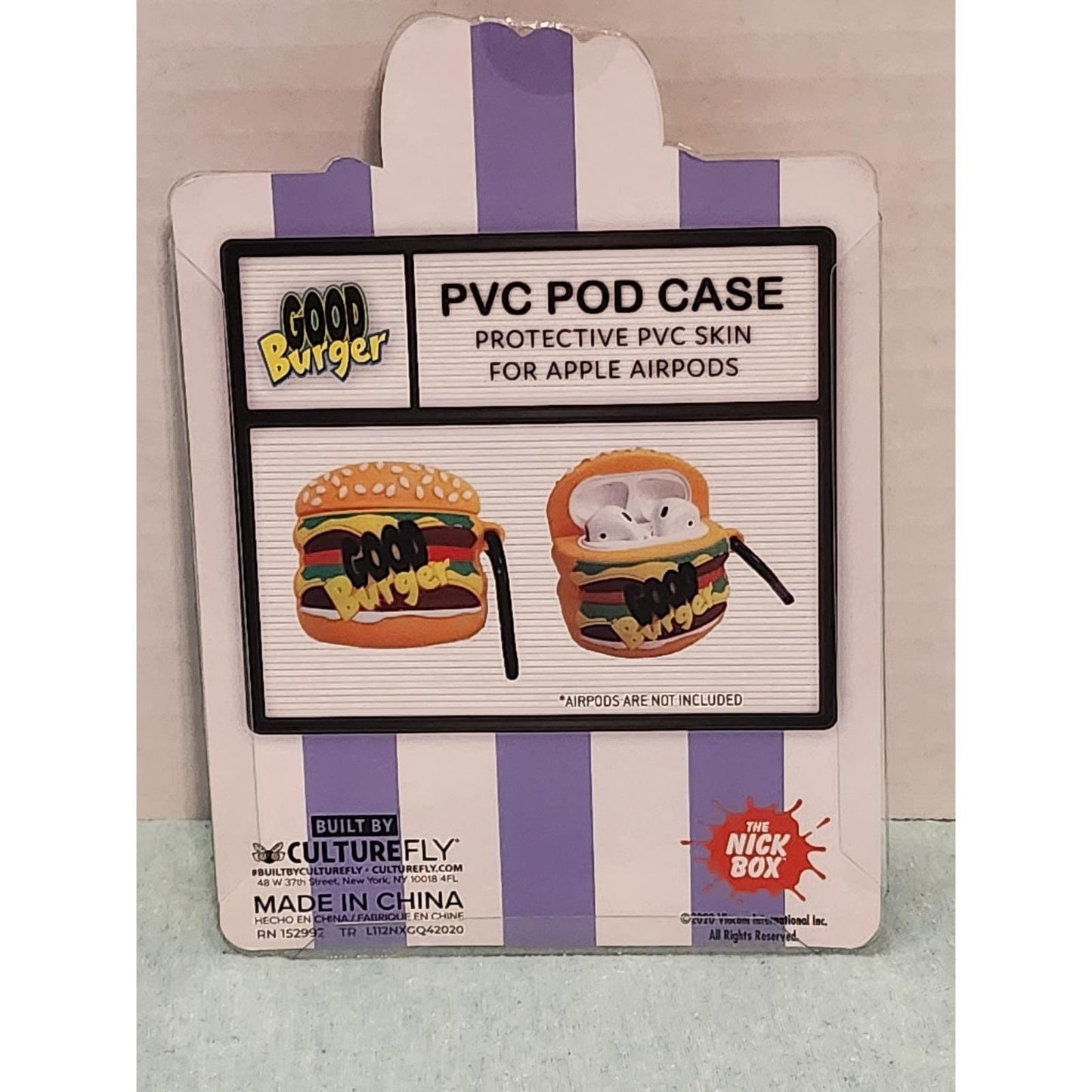 Nickelodeon Good Burger AirPods Case PVC Pod Skin 90s Nostalgia Nick Box New