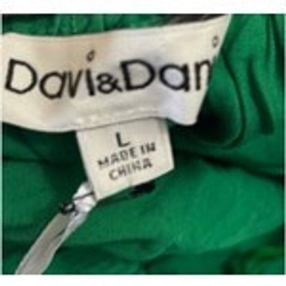 Davi & Dani Sage Green Flowy Midi Skirt Ruffle Hem Cottagecore Boho Tiered Large