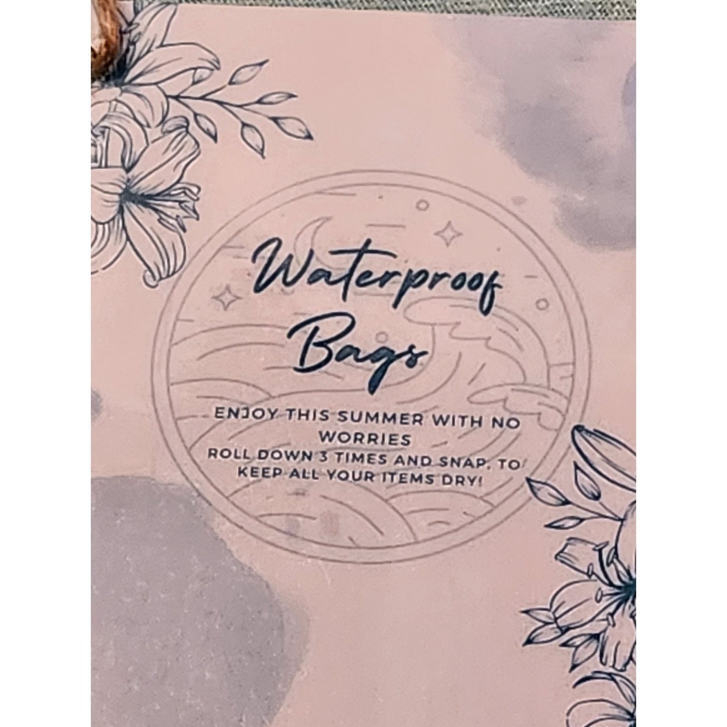 Grey Camo Waterproof Dry Bag Roll Top Backpack Outdoor Beach Bag NEW