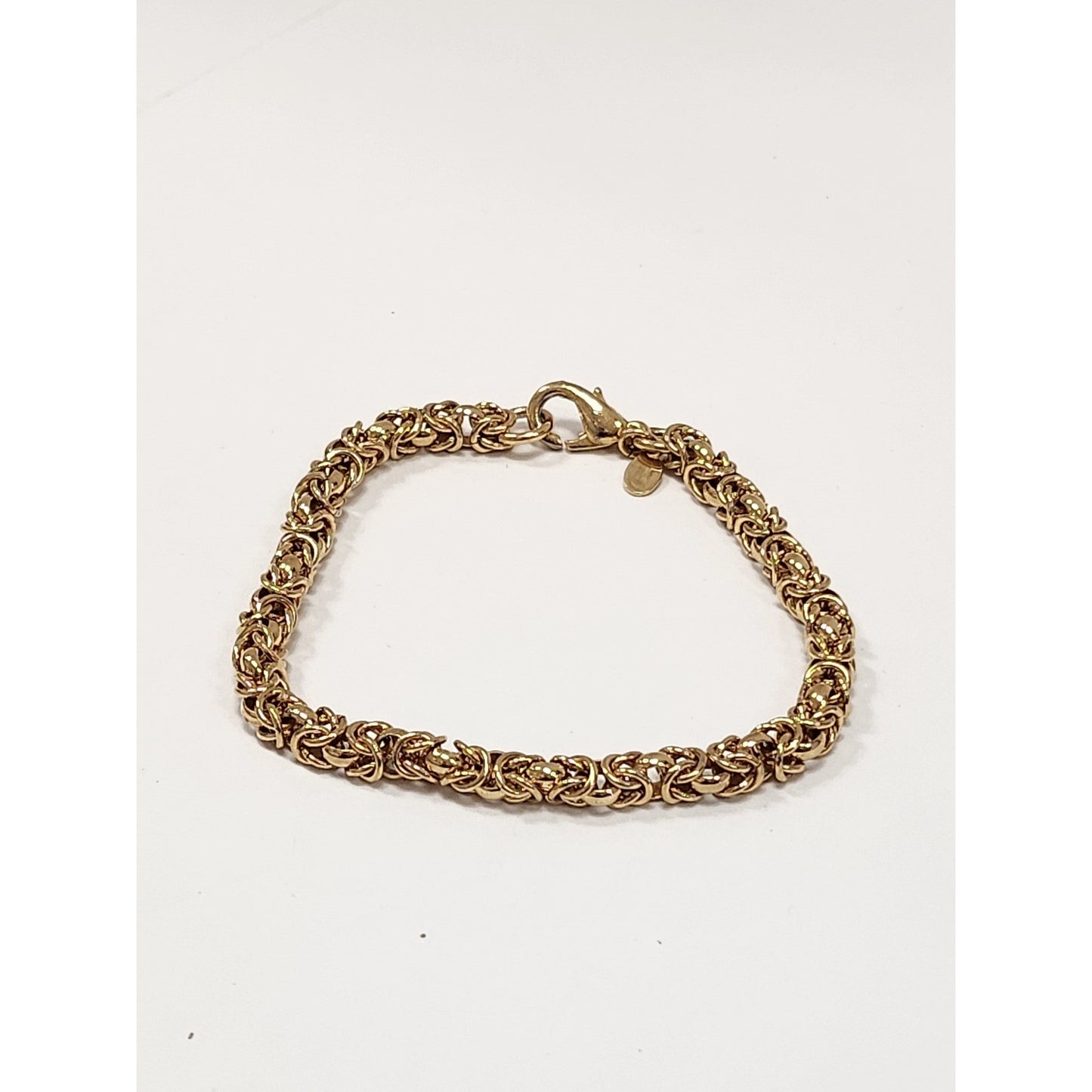 1928 Jewelry Company Gold Tone Byzantine Chain Link Bracelet Lobster Clasp