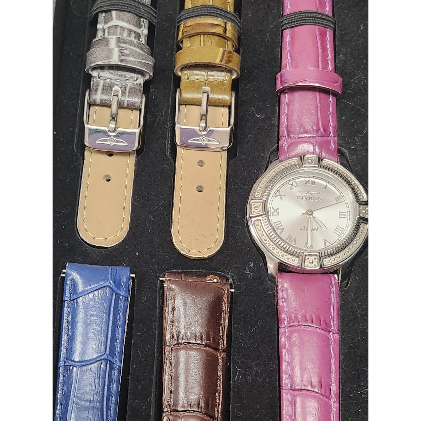 Invicta Angel 15083 Special Edition Watch Set 5 Interchangeable Leather Straps