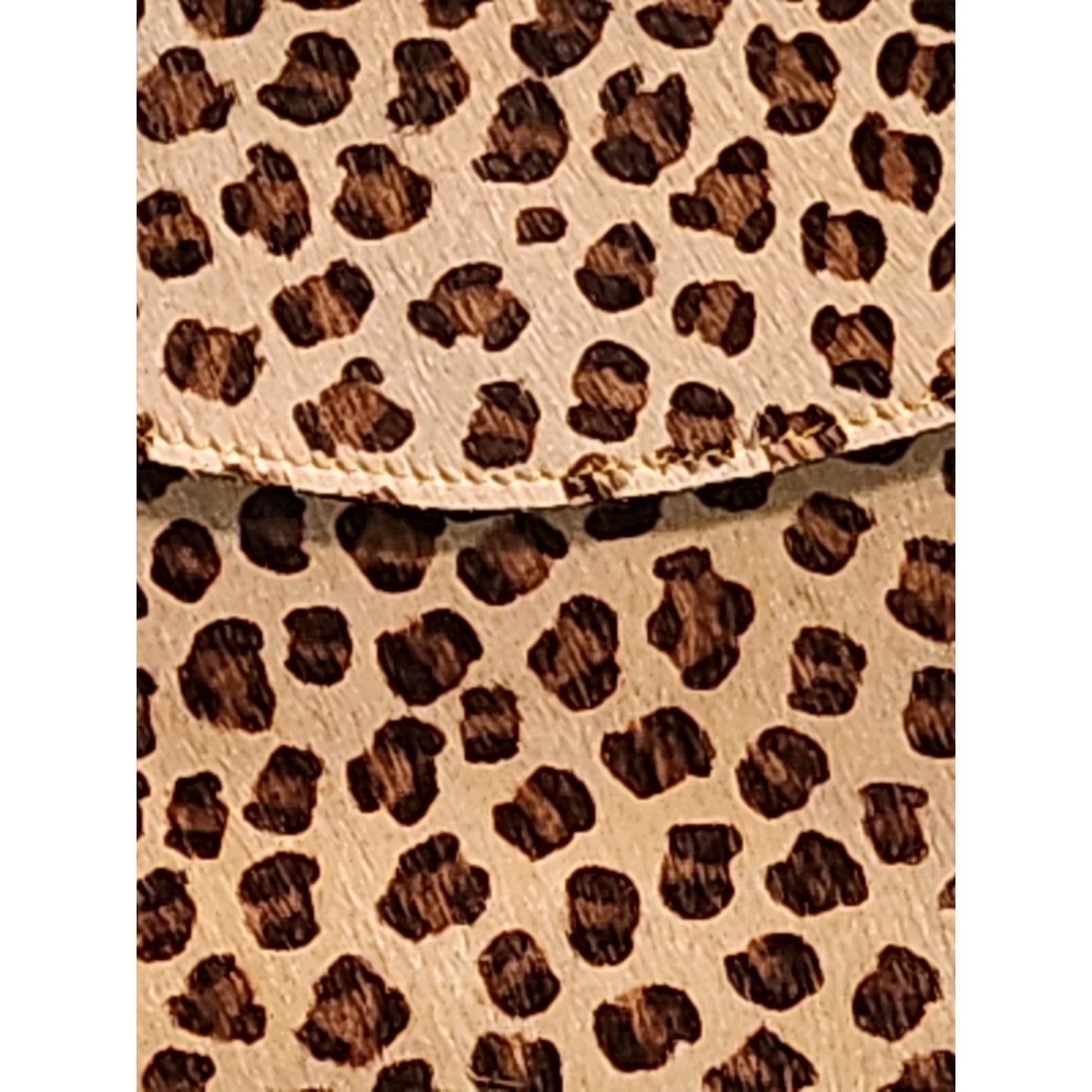 Sloane Leopard Print Calf Hair Leather Crossbody Bag Brown Red