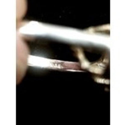 925 Sterling Silver Black Onyx Heart Ring Diamond Accent Goth Romantic Size 9