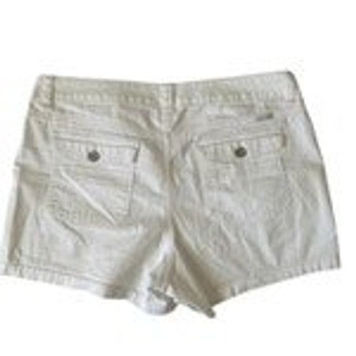 NWT Union Bay White Denim Shorts Cutoff Raw Hem Stretch Summer Beach Shorts L