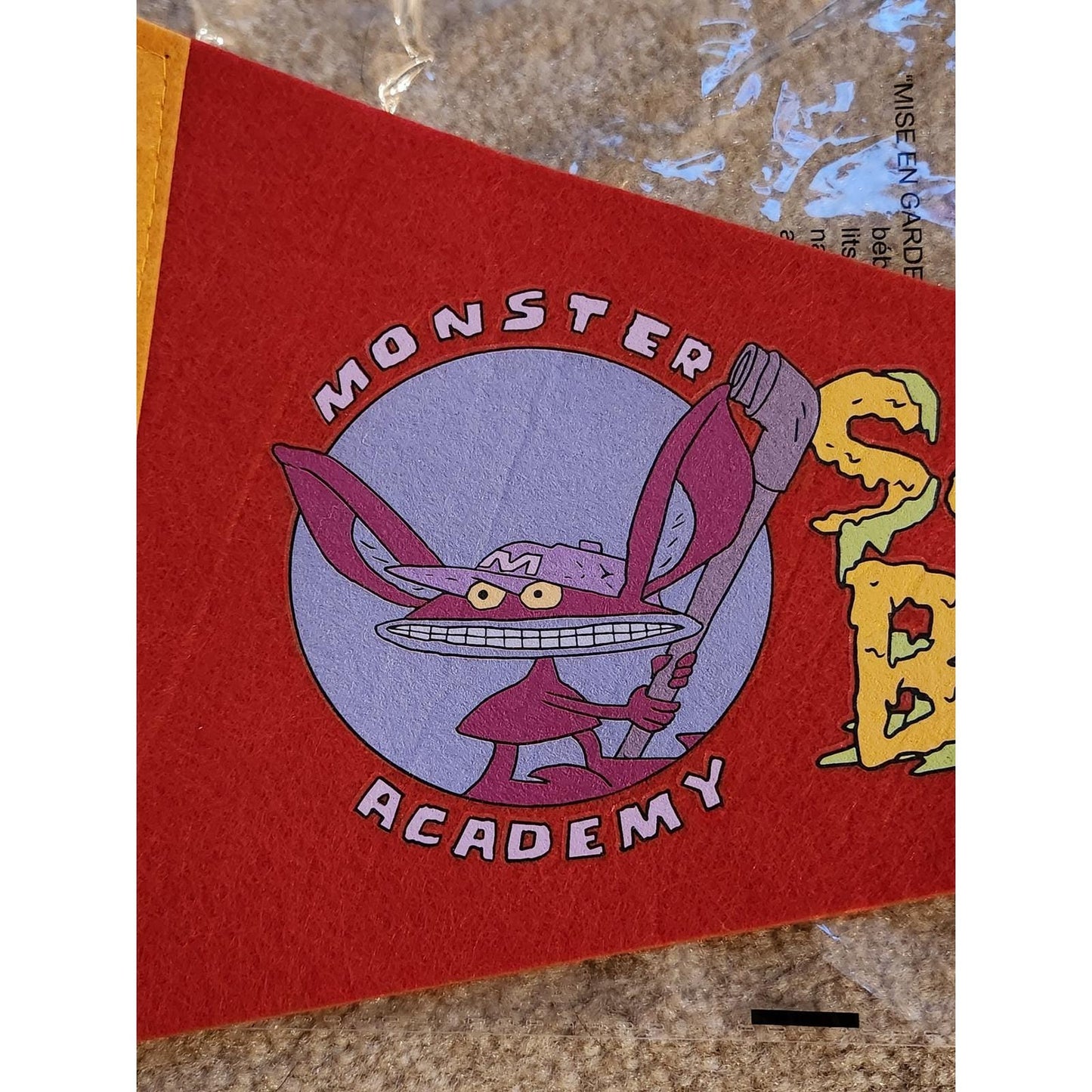 Aaahh Real Monsters Monster Academy Sewer Ball Baseball Pennant Nick Box Ickis