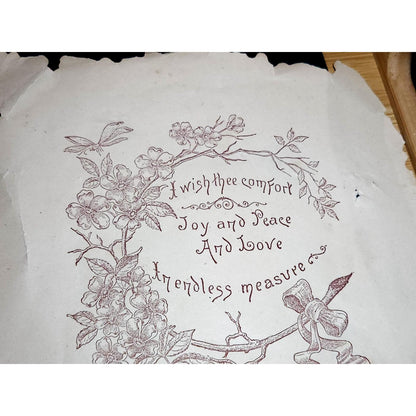 Antique 1904 Victorian Valentine Card Paper Lace Chromolithograph Ephemera