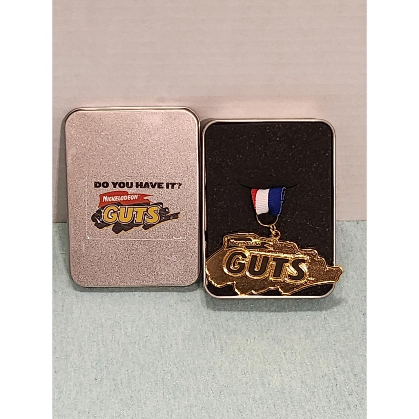 Nickelodeon GUTS Gold Medal Replica Nick Box Exclusive 90s Nostalgia with Tin