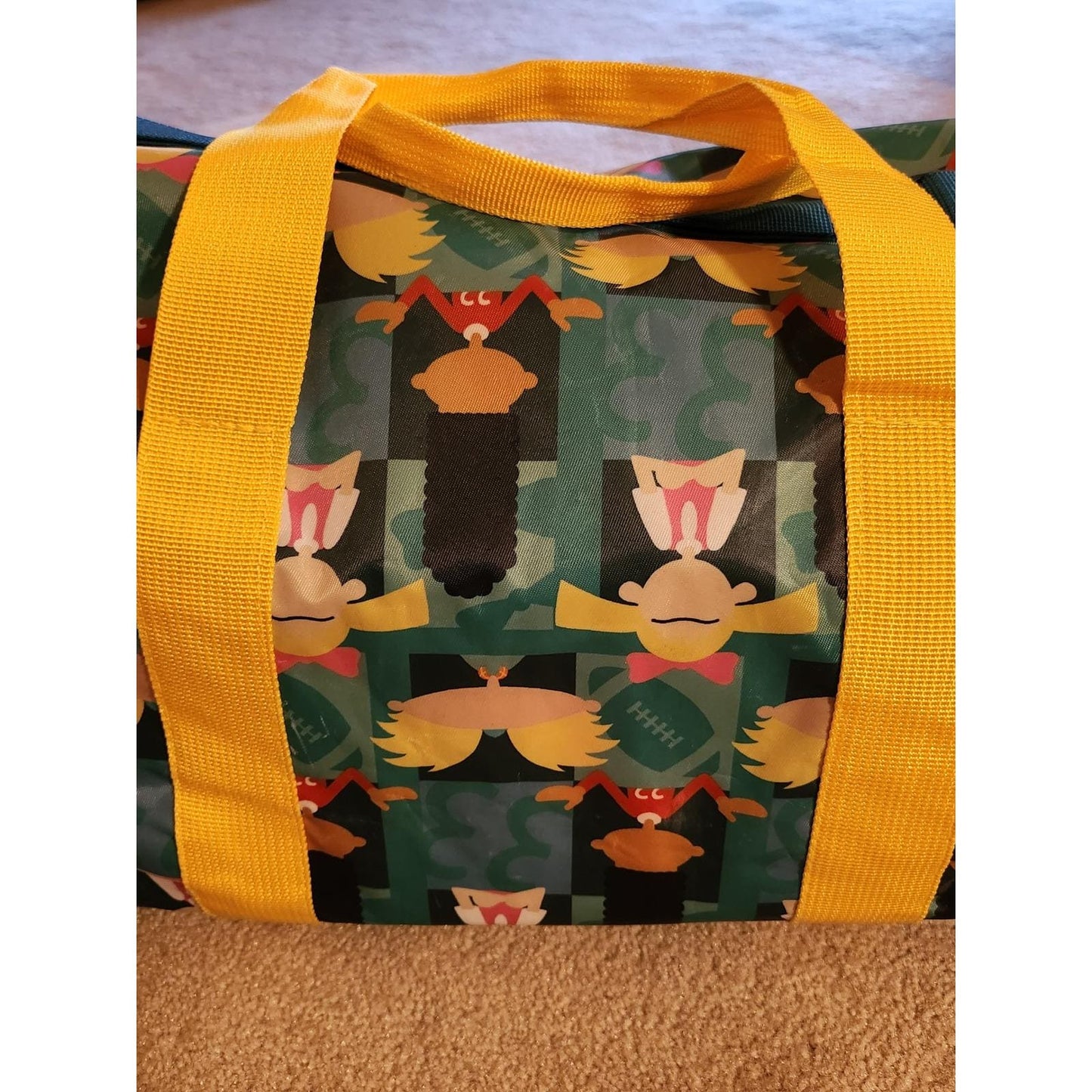 Nickelodeon Hey Arnold Duffel Bag Helga Pataki Gym Travel Bag 90s Nostalgia New