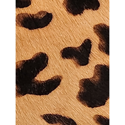 NWT Aria Leather Hair on Hide Leopard Print Wristlet Wallet Maximalist Clutch