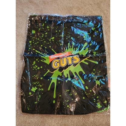Nickelodeon GUTS Drawstring Backpack Slime Splatter Bag 90s Nostalgia Nick Box