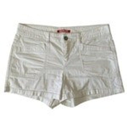 NWT Union Bay White Denim Shorts Cutoff Raw Hem Stretch Summer Beach Shorts L