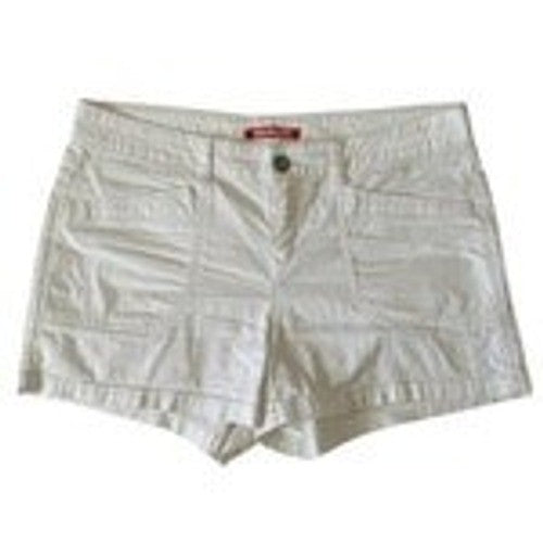 NWT Union Bay White Denim Shorts Cutoff Raw Hem Stretch Summer Beach Shorts L