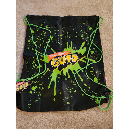 Nickelodeon GUTS Drawstring Backpack Slime Splatter Bag 90s Nostalgia Nick Box