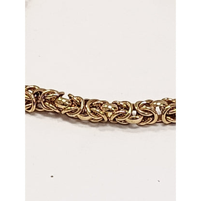 1928 Jewelry Company Gold Tone Byzantine Chain Link Bracelet Lobster Clasp