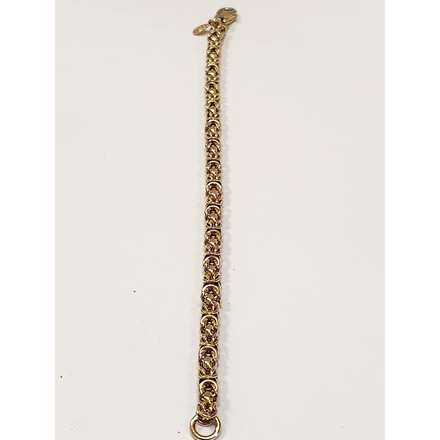 1928 Jewelry Company Gold Tone Byzantine Chain Link Bracelet Lobster Clasp