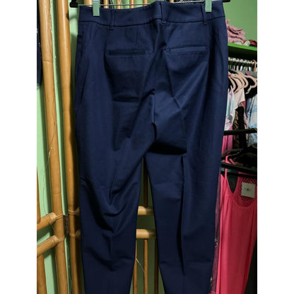 Ann Taylor The Slim Ankle Pants Navy Blue Curvy Fit Trousers Womens 6