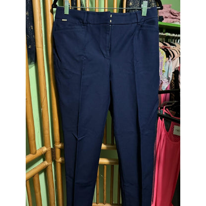 Ann Taylor The Slim Ankle Pants Navy Blue Curvy Fit Trousers Womens 6