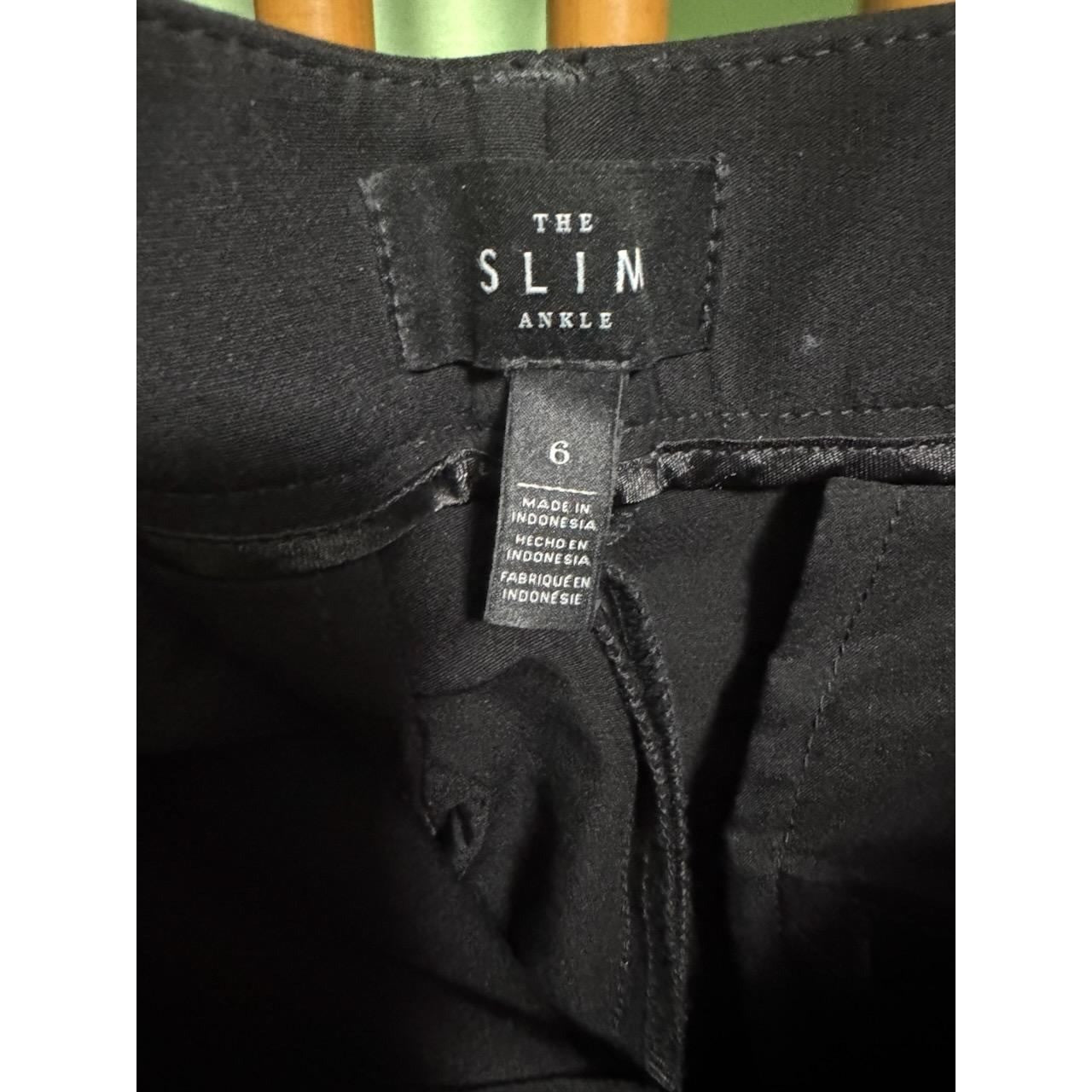 White House Black Market Slim Ankle Pants Womens 6 Black Dress Trousers Slacks