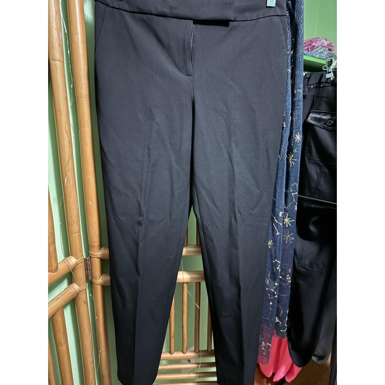 White House Black Market Slim Leg Black Dress Pants Trousers Womens Size 6R