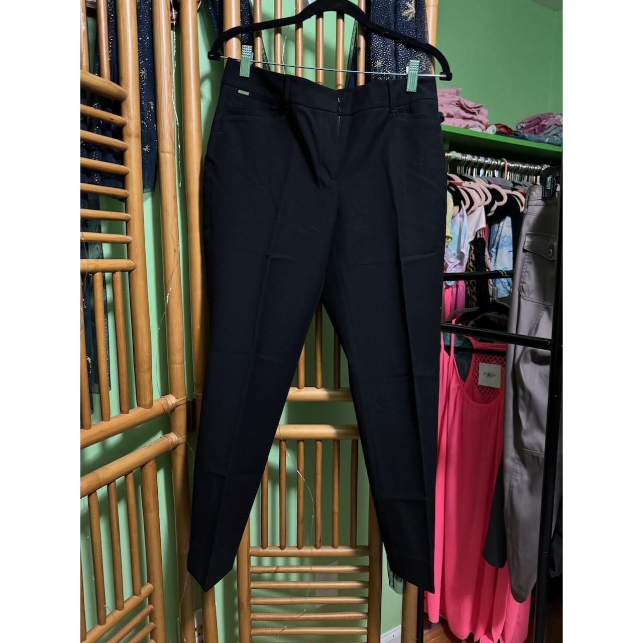 White House Black Market Slim Ankle Pants Womens 6 Black Dress Trousers Slacks
