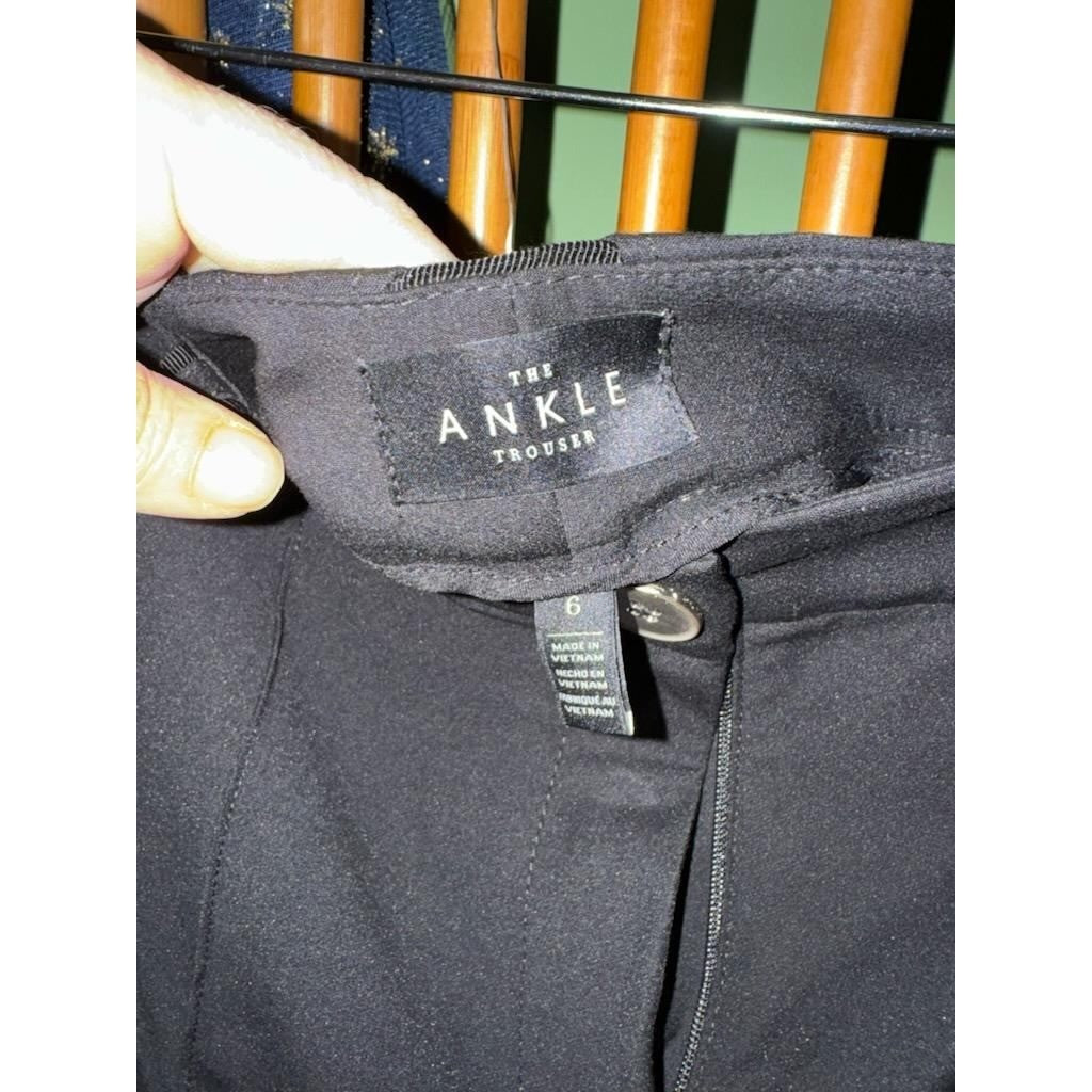The Ankle Trouser Womens Size 6 Black Pintuck Slim Leg Office Dress Pants