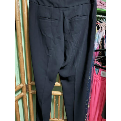 The Tapered Ankle Womens Black Pleated Wrap Front Dress Pants Trousers Size 6