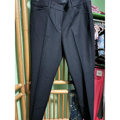 White House Black Market Slim Ankle Pants Womens 6 Black Dress Trousers Office