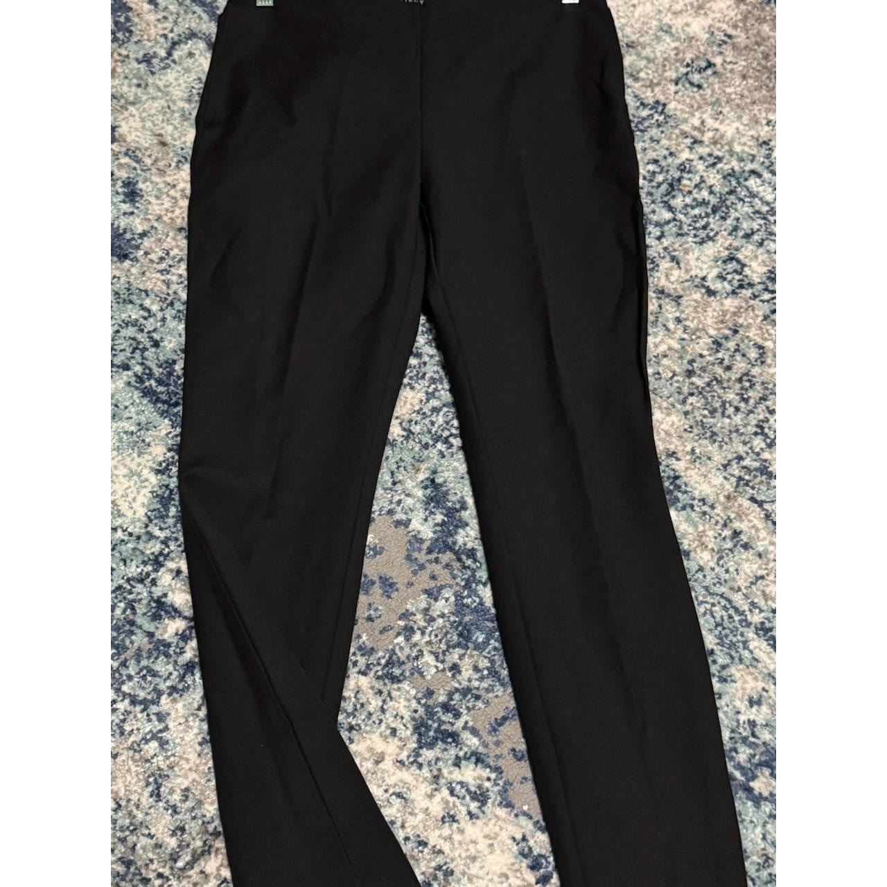 Theory The Skinny Black Slim Leg Side Zip Dress Pants Womens Size 6