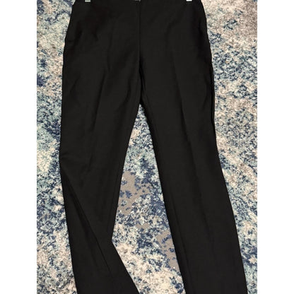 Theory The Skinny Black Slim Leg Side Zip Dress Pants Womens Size 6