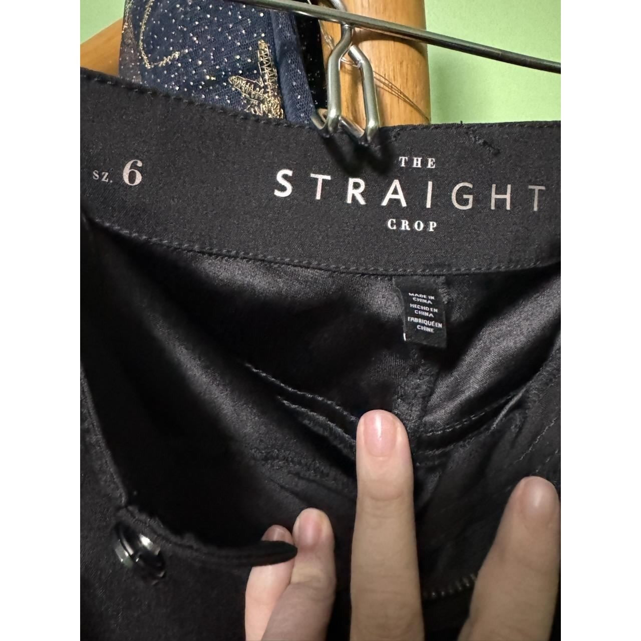 White House Black Market The Straight Crop Black Utility Cargo Pants Womens 6