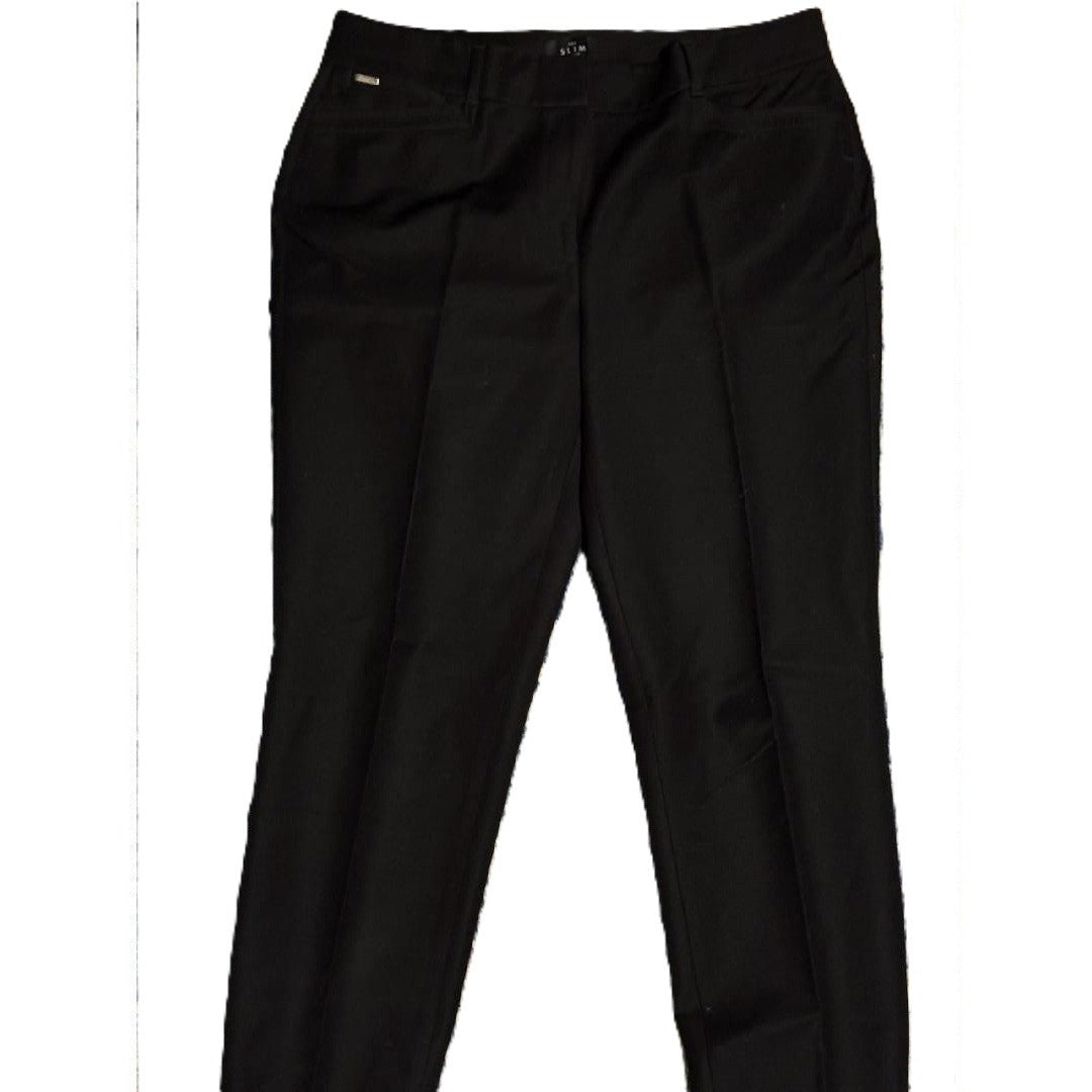 Ann Taylor The Slim Ankle Pants Black Curvy Fit Size 6 Professional Trousers