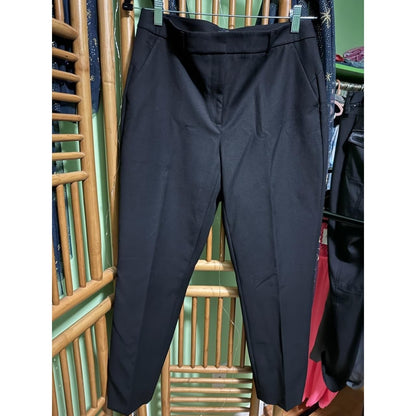 White House Black Market The Slim Ankle Pants Black Curvy Fit Trousers Size 8
