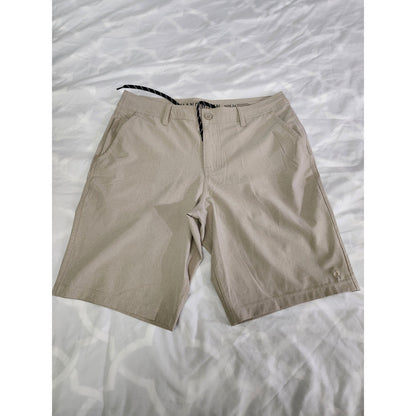 Hang Ten Mens Hybrid Walk Shorts Khaki Tan Quick Dry Board Shorts Size 34