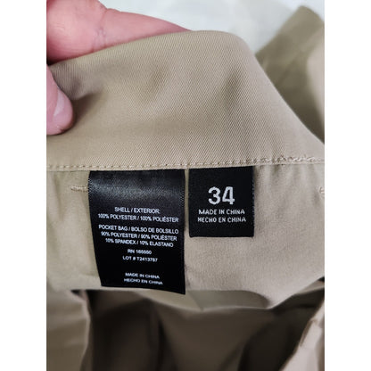 Levis 514 Straight Fit Mens 34x30 Tan Khaki Pants Polyester Trousers