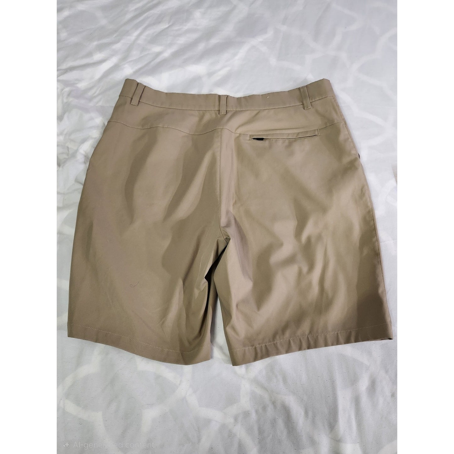 32 Degrees Cool Mens Stretch Performance Shorts Khaki Tan Golf Casual Size 36